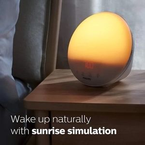 Philips SmartSleep Wake-up Light, Colored Sunrise & Sunset Simulation, Clock